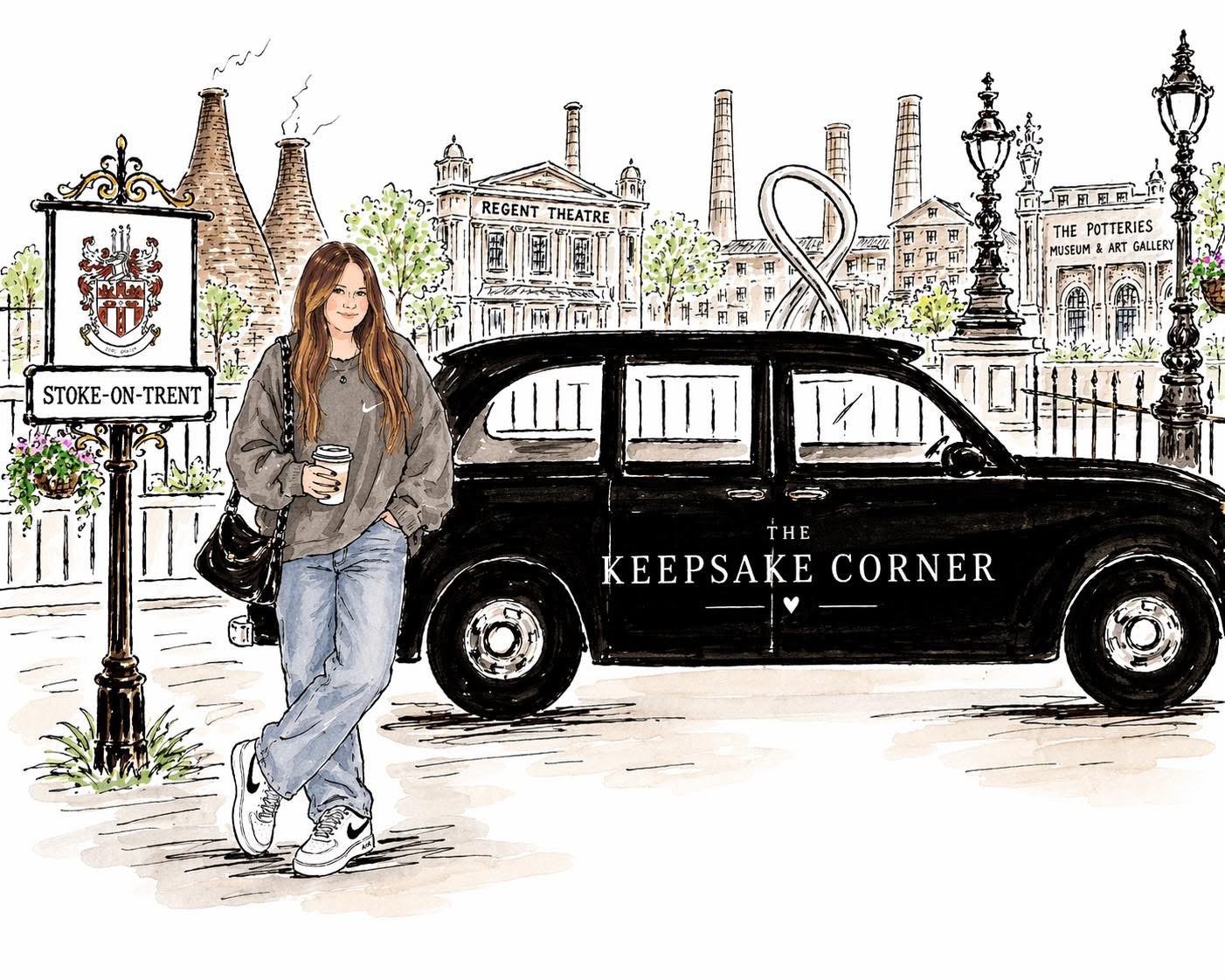 The Keepsake Corner illustrated Stoke-on-Trent header